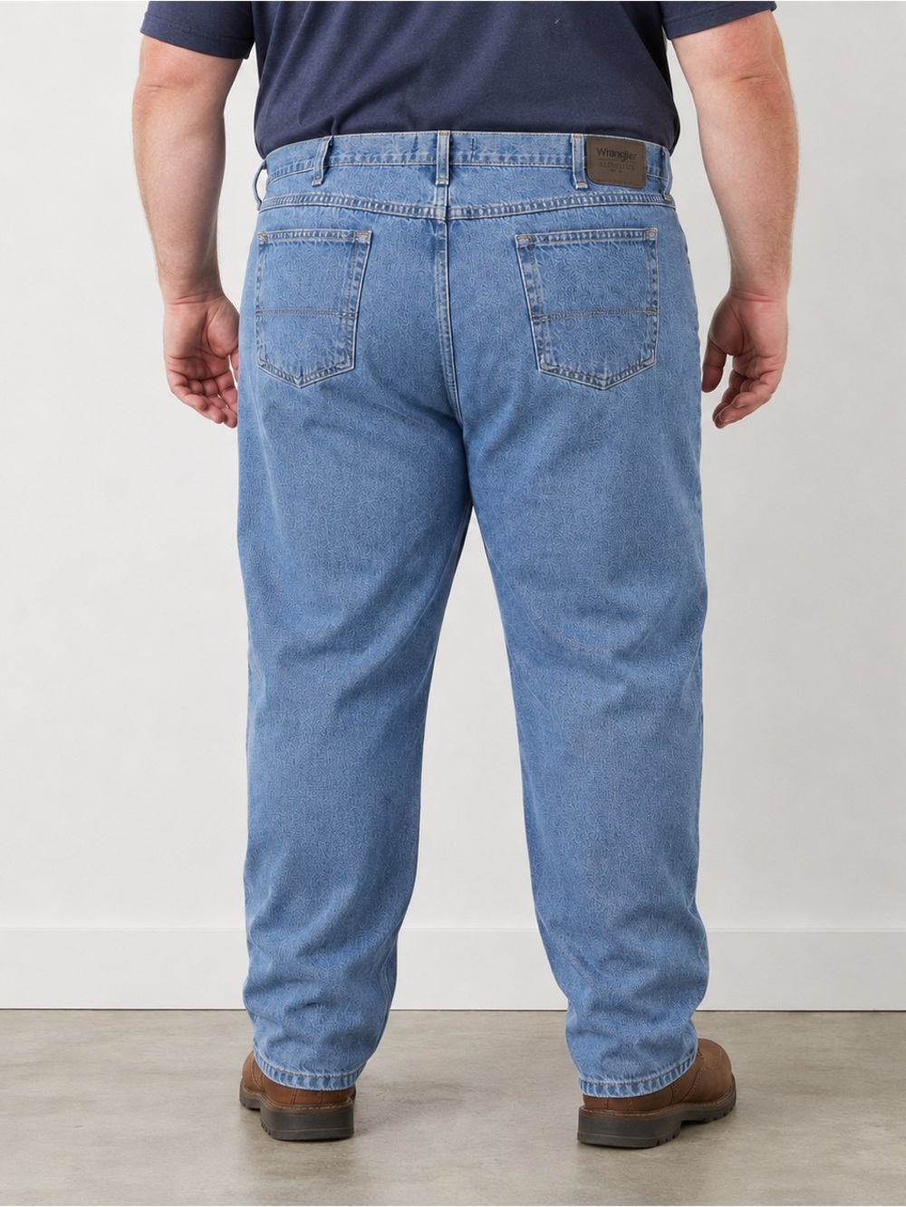 NWT Wrangler Authentics Men's Jeans 50x30 Medium Wash Relaxed Straight Denim